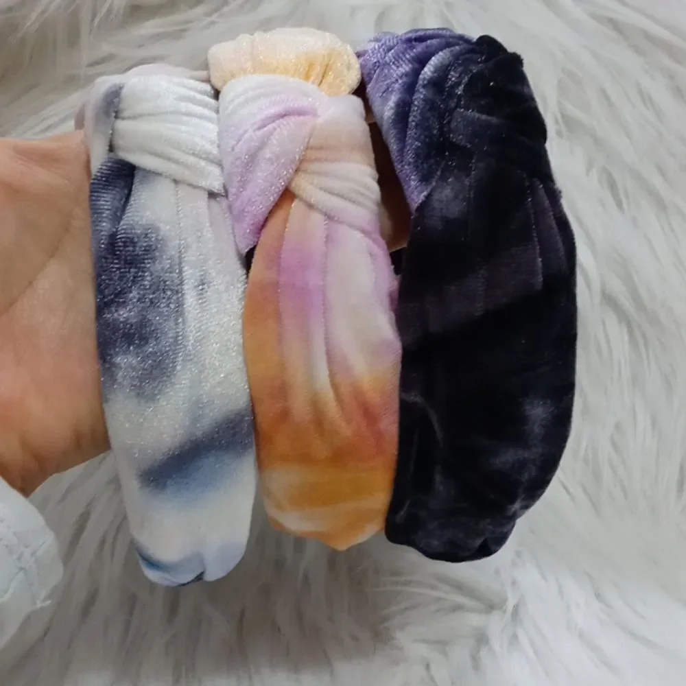 3 tie dye knotted headbands
